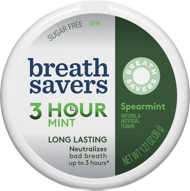 Breath Savers Spearmint 1.27 oz individual package, front view