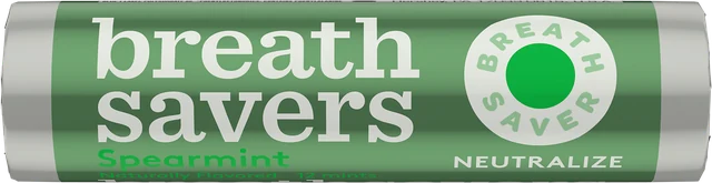 Breath Savers Spearmint 0.75 oz individual package, front view